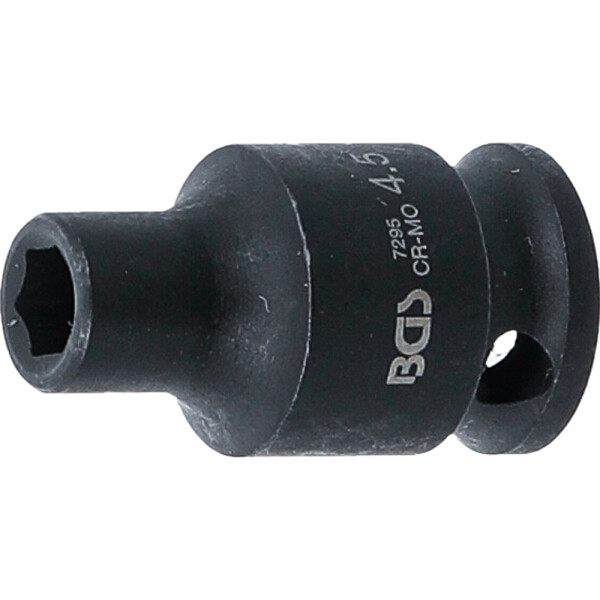 BGS 7295 Kraft-Steckschlüssel-Einsatz Sechskant | Antrieb Innenvierkant 6,3 mm (1/4") | SW 4,5 mm