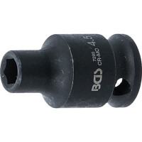BGS 7295 Kraft-Steckschlüssel-Einsatz Sechskant | Antrieb Innenvierkant 6,3 mm (1/4") | SW 4,5 mm