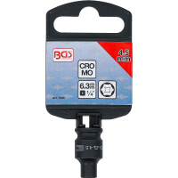 BGS 7295 Kraft-Steckschlüssel-Einsatz Sechskant | Antrieb Innenvierkant 6,3 mm (1/4") | SW 4,5 mm