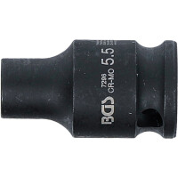 BGS 7296 Kraft-Steckschlüssel-Einsatz Sechskant | Antrieb Innenvierkant 6,3 mm (1/4") | SW 5,5 mm