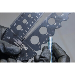 BGS 74247 Schrauben- und Gewindeschablone | metrisch | M3 - M20, 0,5 - 13,00 mm