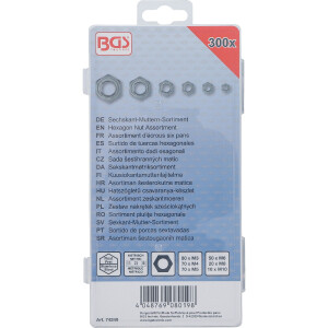 BGS 74249 Sechskant-Muttern-Sortiment | Edelstahl | 300-tlg.