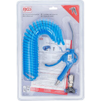 BGS 74253 Druckluft-Ausblaspistole | mit Druckluft-Spiralschlauch und T-Verbinder