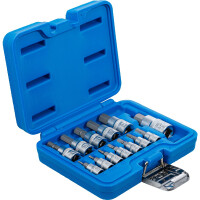 BGS 74257 Bit-Einsatz-Satz | Antrieb Innenvierkant 6,3 mm (1/4") / 10 mm (3/8") / 12,5 mm (1/2") | Innensechskant 2 - 14 mm | 13-tlg.