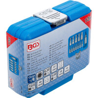 BGS 74257 Bit-Einsatz-Satz | Antrieb Innenvierkant 6,3 mm (1/4") / 10 mm (3/8") / 12,5 mm (1/2") | Innensechskant 2 - 14 mm | 13-tlg.