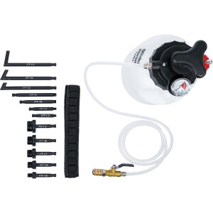 BGS Diy 74264 Getriebeöl-Befüllgerät mit Handpumpe | mit 12 Adaptern | 3 l