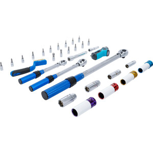 BGS 74305 Drehmomentschlüssel-Satz | Abtrieb Außenvierkant 6,3 mm (1/4"), 10 mm (3/8"), 12,5 mm (1/2") | 31-tlg.