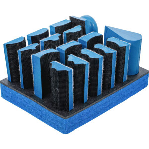 BGS 74365 Klett-Schleifblock-Satz | 16-tlg.