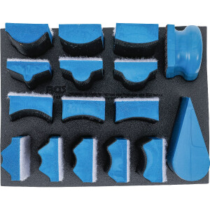 BGS 74365 Klett-Schleifblock-Satz | 16-tlg.