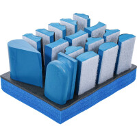 BGS 74365 Klett-Schleifblock-Satz | 16-tlg.
