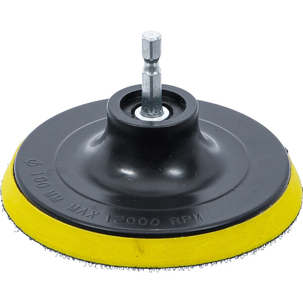 BGS 74370 Klett-Teller | für Art. 74367 | Antrieb Außensechskant 6,3 mm 1/4" | Ø 100 mm