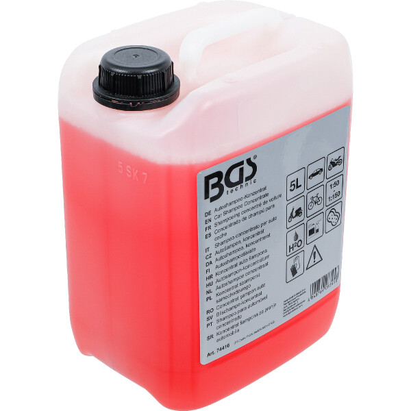 BGS 74416 Autoshampoo-Konzentrat | rot | 5 l