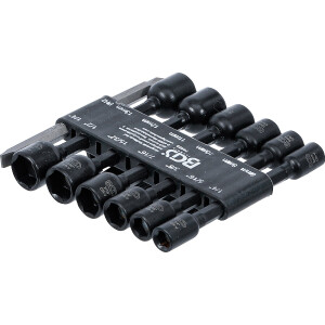 BGS 74423 Steckschlüssel-Einsatz-Satz Sechskant | Antrieb Außensechskant 6,3 mm (1/4") | für Bohrmaschinen | SW 1/4 - 1/2", 6 - 13 mm | 14-tlg.