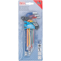 BGS 74452 Winkelschlüssel-Satz | Multicolour | Innensechskant, Innensechskant mit Kugelkopf 1,5 - 10 mm | 9-tlg.
