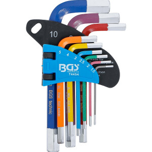 BGS 74454 Winkelschlüssel-Satz | Multicolour | kurz...
