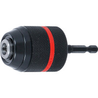 BGS 74469 Schnellspannbohrfutter | Metallausführung | Antrieb Außensechskant 6,3 mm (1/4") x 20 UNF | 0,8 - 10 mm