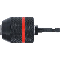 BGS 74469 Schnellspannbohrfutter | Metallausführung | Antrieb Außensechskant 6,3 mm (1/4") x 20 UNF | 0,8 - 10 mm