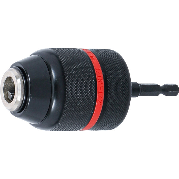 BGS 74470 Schnellspannbohrfutter | Metallausführung | Antrieb Außensechskant 6,3 mm (1/4") x 20 UNF | 1,5 - 13 mm