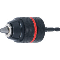BGS 74470 Schnellspannbohrfutter | Metallausführung | Antrieb Außensechskant 6,3 mm (1/4") x 20 UNF | 1,5 - 13 mm