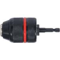 BGS 74470 Schnellspannbohrfutter | Metallausführung | Antrieb Außensechskant 6,3 mm (1/4") x 20 UNF | 1,5 - 13 mm