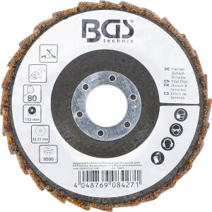BGS 74471 Fächer-Schleif-Scheibe | Vlies | Ø 115 mm | Körnung 80