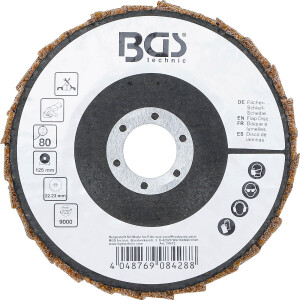 BGS 74472 Fächer-Schleif-Scheibe | Vlies | Ø 125 mm | Körnung 80