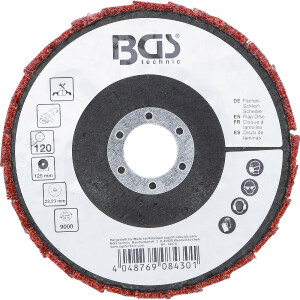 BGS 74474 Fächer-Schleif-Scheibe | Vlies | Ø 125 mm | Körnung 120