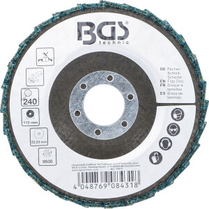 BGS 74475 Fächer-Schleif-Scheibe | Vlies | Ø 115 mm | Körnung 240