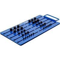 BGS 74484 Magnet-Stecktafel | mit Außenvierkant | für 36 Steckschlüssel-Einsätze | Antrieb 6,3 mm (1/4"), 10 mm (3/8"), 12,5 mm (1/2")