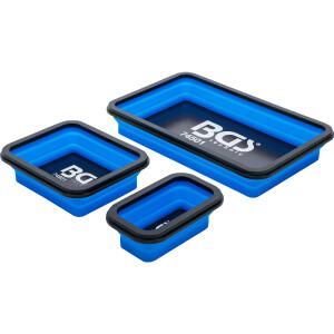 BGS 74501 Magnet-Haftschalen-Satz | Silikon | faltbar | 3-tlg.