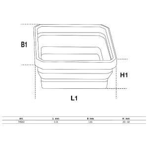 BGS 74502 Magnet-Haftschalen-Satz | Silikon | faltbar | 115 x 115 x 50 mm | 4-tlg.