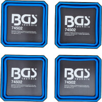 BGS 74502 Magnet-Haftschalen-Satz | Silikon | faltbar | 115 x 115 x 50 mm | 4-tlg.