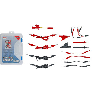 BGS 74511 Messkabel- und Prüfspitzen-Zubehör-Sortiment | für Multimeter | 15-tlg.
