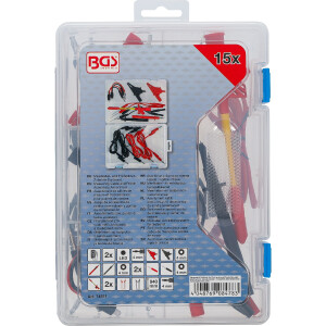 BGS 74511 Messkabel- und Prüfspitzen-Zubehör-Sortiment | für Multimeter | 15-tlg.