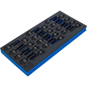 BGS 74514 Werkstattwageneinlage 1/3: Kraft-Bit-Einsatz-Satz | Antrieb Innenvierkant 12,5 mm (1/2") | 24-tlg.