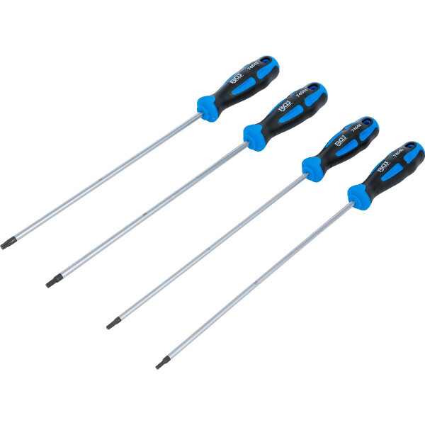 BGS 74541 Schraubendreher-Satz | extra lang | T-Profil (für Torx) | T15 - T30 | 4-tlg.