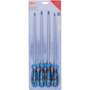 BGS 74541 Schraubendreher-Satz | extra lang | T-Profil (für Torx) | T15 - T30 | 4-tlg.