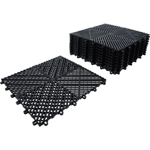 BGS 74546 Kunststoff-Fliesen-Satz | Klick-System | 400 x 400 x 18 mm | 10-tlg.