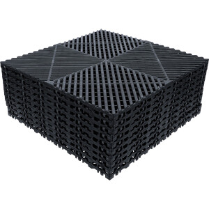BGS 74546 Kunststoff-Fliesen-Satz | Klick-System | 400 x 400 x 18 mm | 10-tlg.