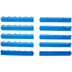 BGS 74547 Kunststoff-Fliesen-Randelement-Satz | Klick-System | 400 x 55 x 15 mm | 10-tlg.