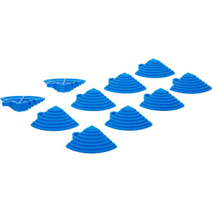 BGS 74548 Kunststoff-Fliesen-Eckelement-Set | Klick-System | 57 x 57 x 18 mm | 10-tlg.