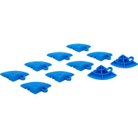 BGS 74548 Kunststoff-Fliesen-Eckelement-Set | Klick-System | 57 x 57 x 18 mm | 10-tlg.