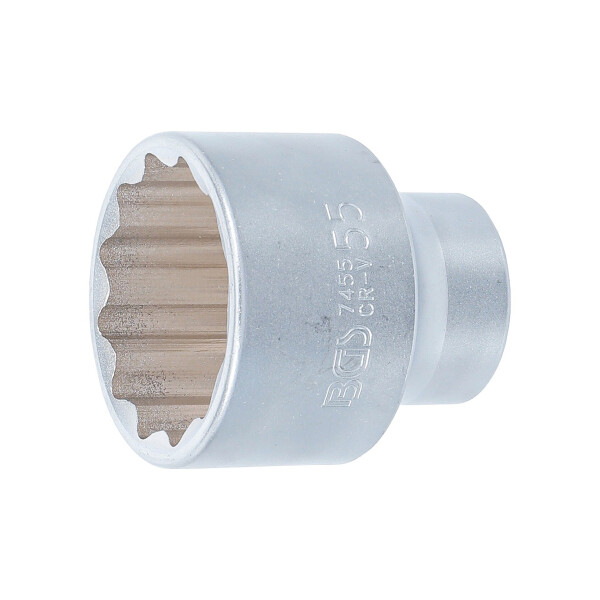BGS 7455 Steckschlüssel-Einsatz Zwölfkant | Antrieb Innenvierkant 20 mm (3/4") | SW 55 mm