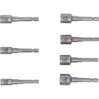 BGS 74562 Ausdreh-Satz für Schrauben und Muttern | Antrieb Außensechskant 6,3 mm (1/4") | für Bohrmaschinen | 7-tlg.