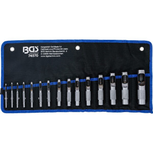 BGS 74570 Locheisen-Satz | 2 - 22 mm | 15-tlg.