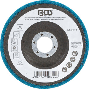 BGS 74619 Polierscheibe | Aluminiumoxid | Ø 125 mm | Körnung 320