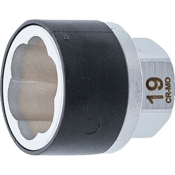 BGS 7510-19 Spiral-Profil-Steckschlüssel-Einsatz / Schraubenausdreher | Antrieb Außensechskant 19 mm | SW 19 mm