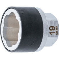 BGS 7510-19 Spiral-Profil-Steckschlüssel-Einsatz / Schraubenausdreher | Antrieb Außensechskant 19 mm | SW 19 mm