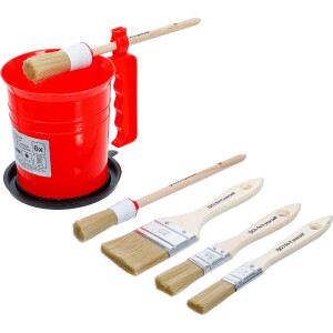 BGS Diy 76500 Flach- / Ring-Pinsel-Satz | mit Farbbecher...