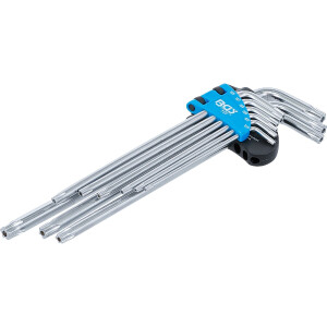 BGS 777 Winkelschlüssel-Satz | extra lang | TS-Profil (für Torx Plus) TS10 - TS50 | 9-tlg.